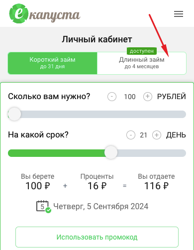 Как убедиться, что доступен долгосрочный займ